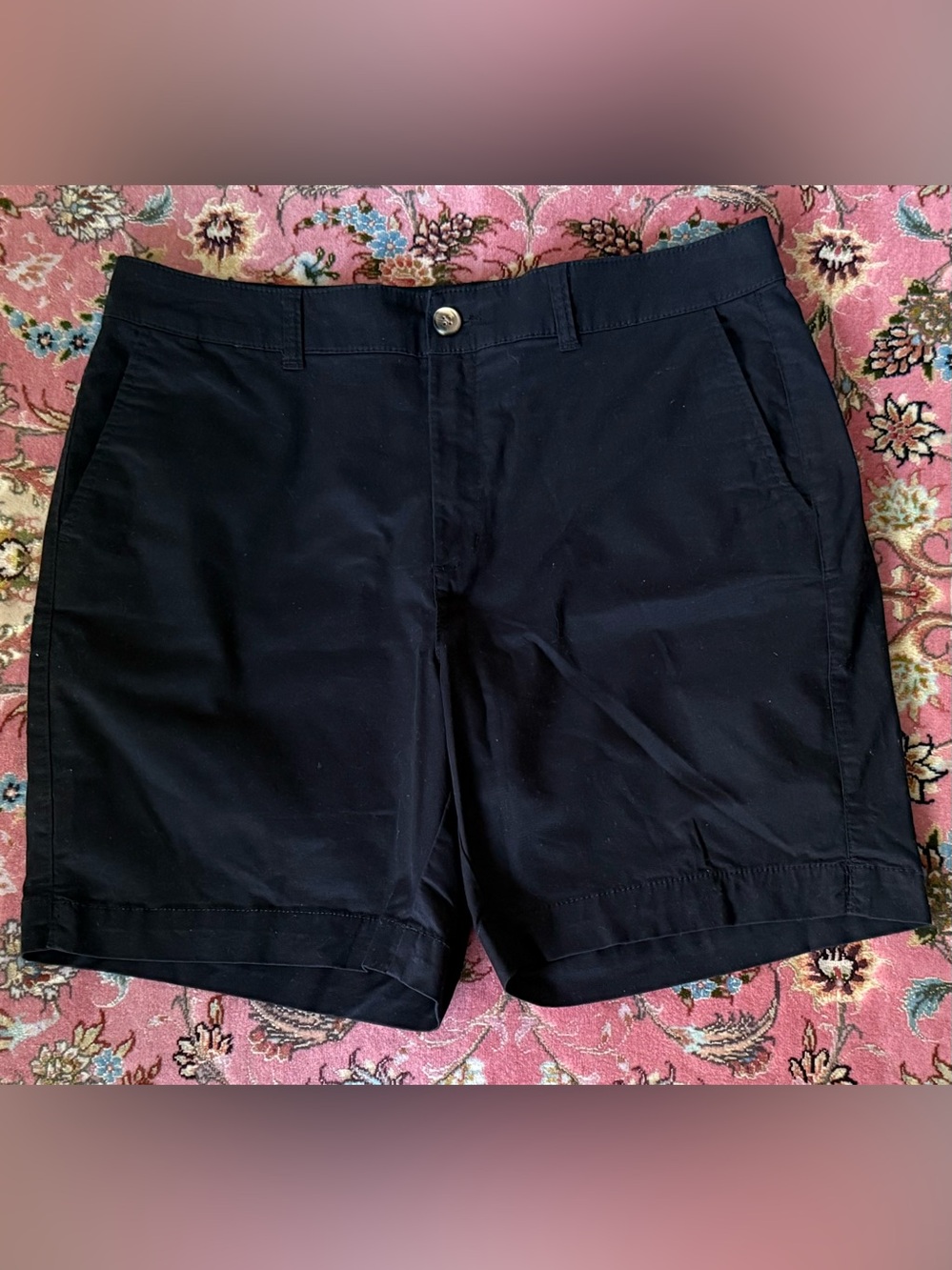 Old Navy Black Women's Chino high rise Shorts, cotton spandex blend, size 12,